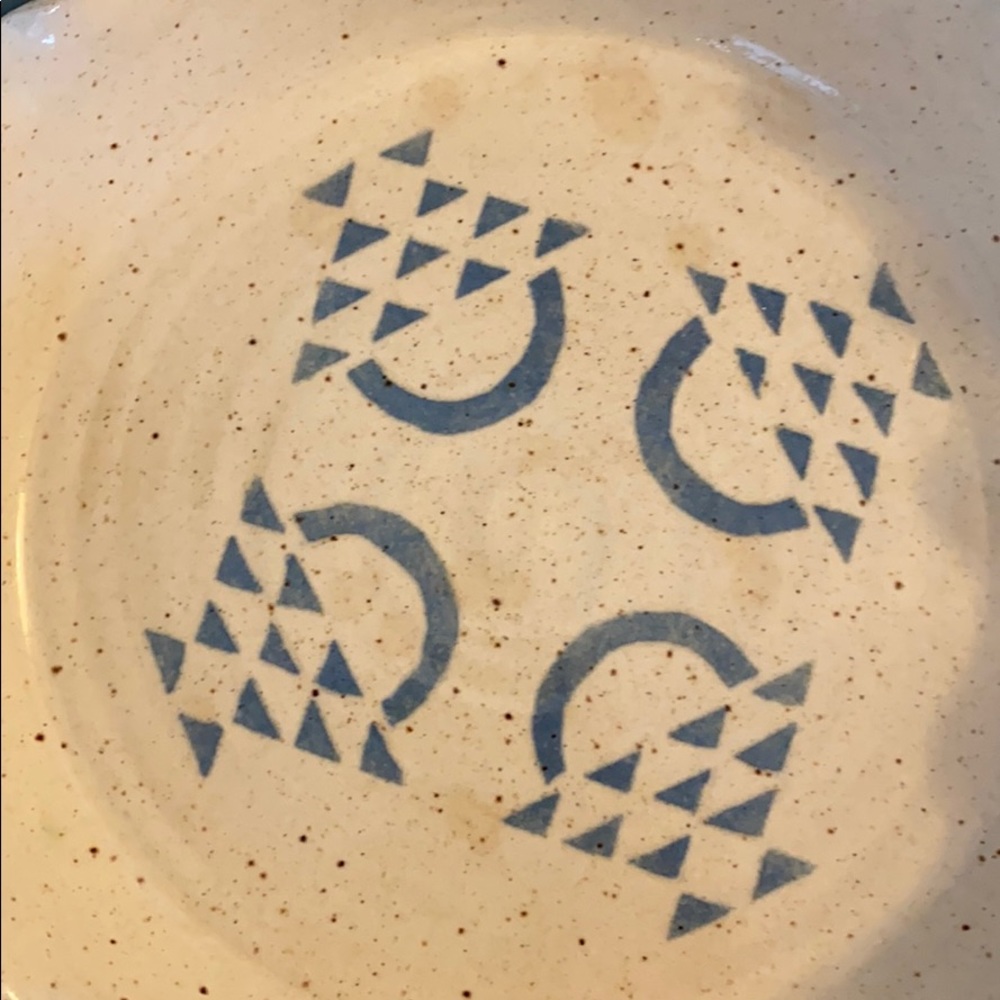 Vintage Bob Mays Ceramic Scalloped Edge Pie Plate Signed 1985 - Picture 4 of 6